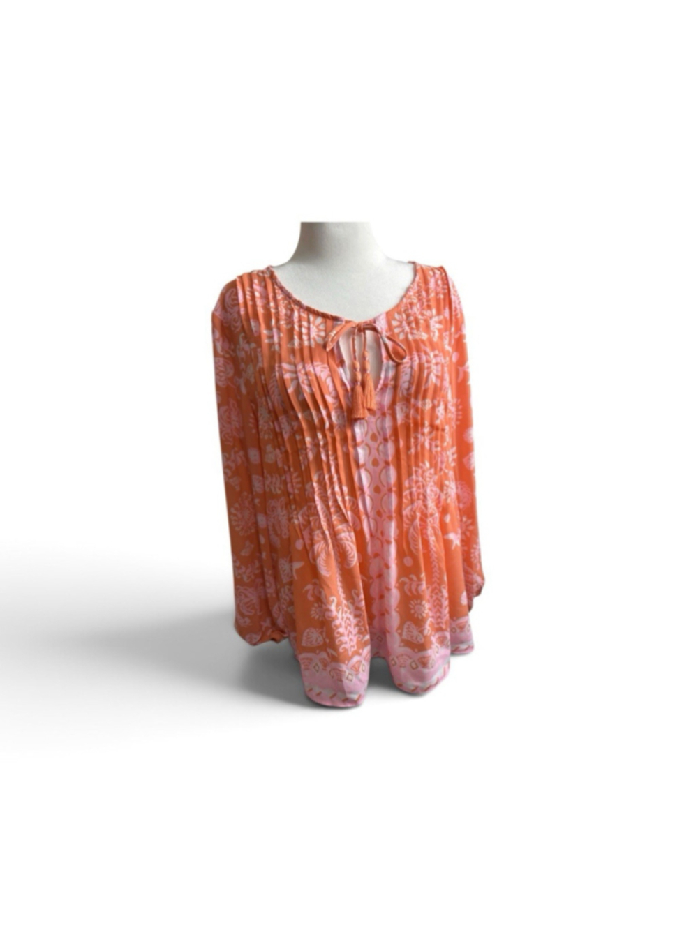 Lilly Pulitzer Marlins Breezy Palm Papaya Top Size XL